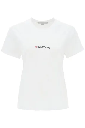 STELLA McCARTNEY t-shirt with embroidered signature