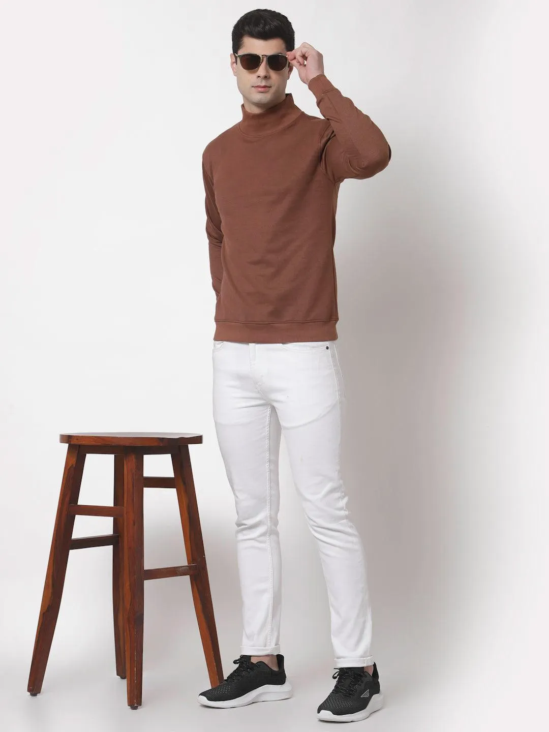 Style Quotient Men Brown Sweatshirt