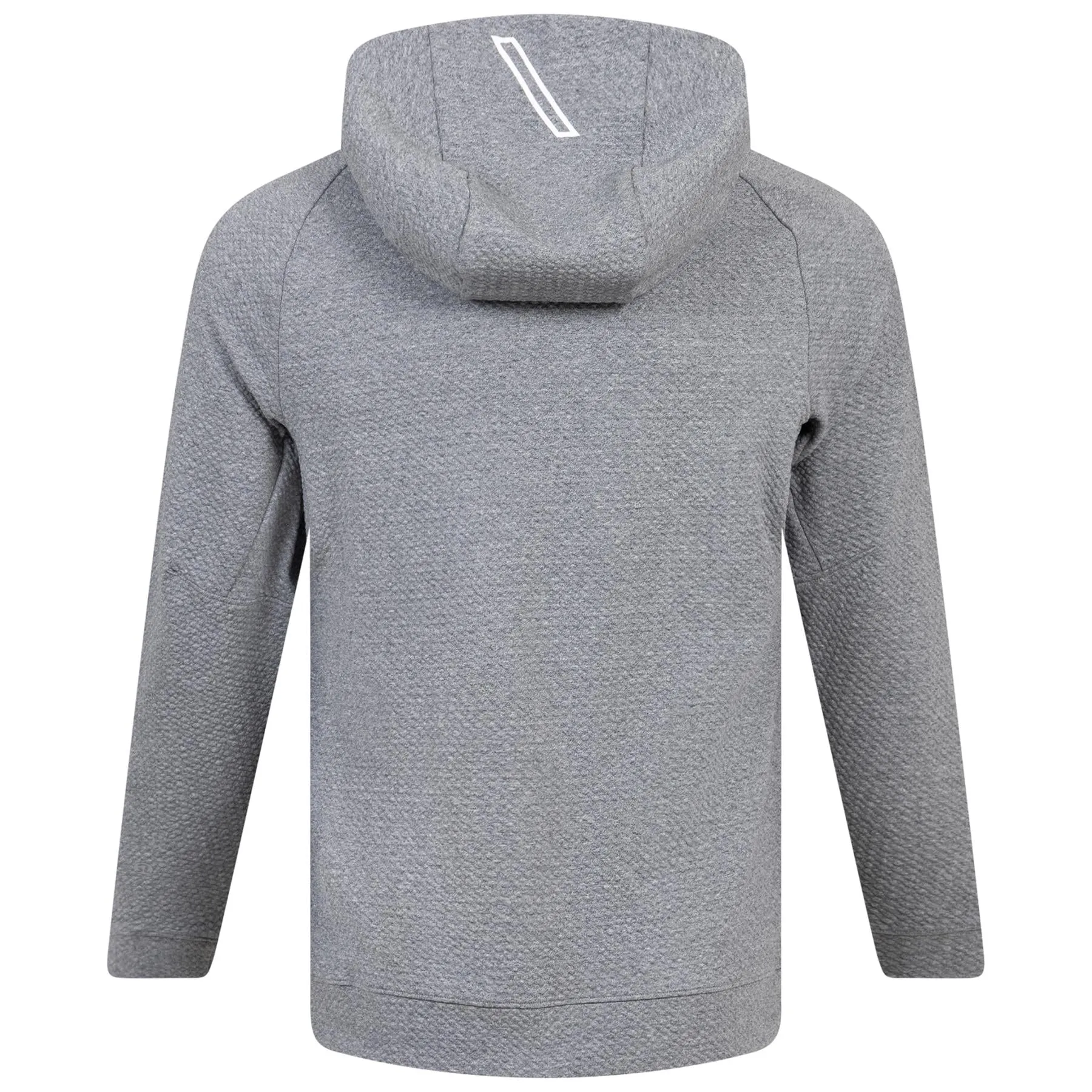 Textured Double Knit Cotton Hoodie Heathered Grey - SS24