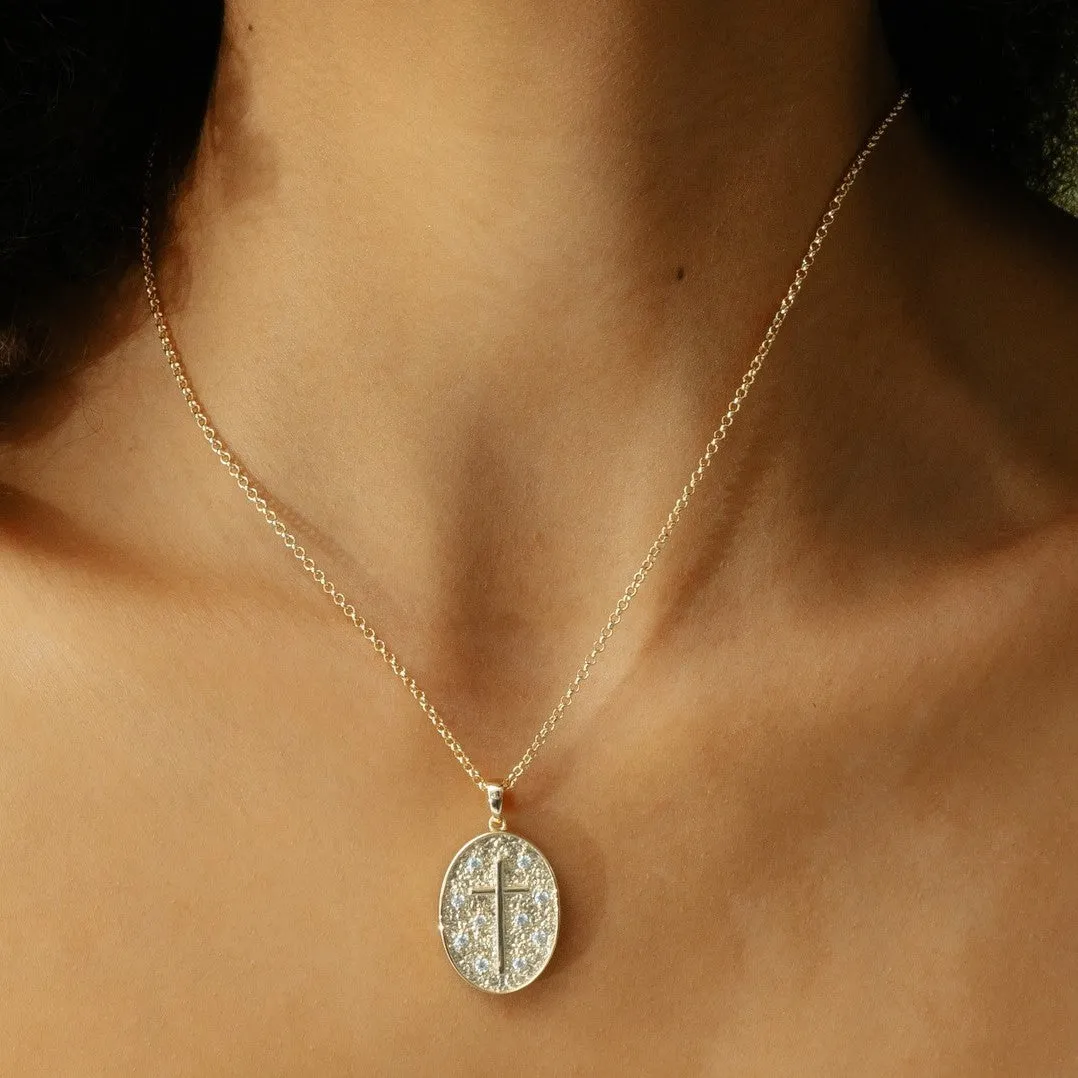 The Iced Cross Token Pendant