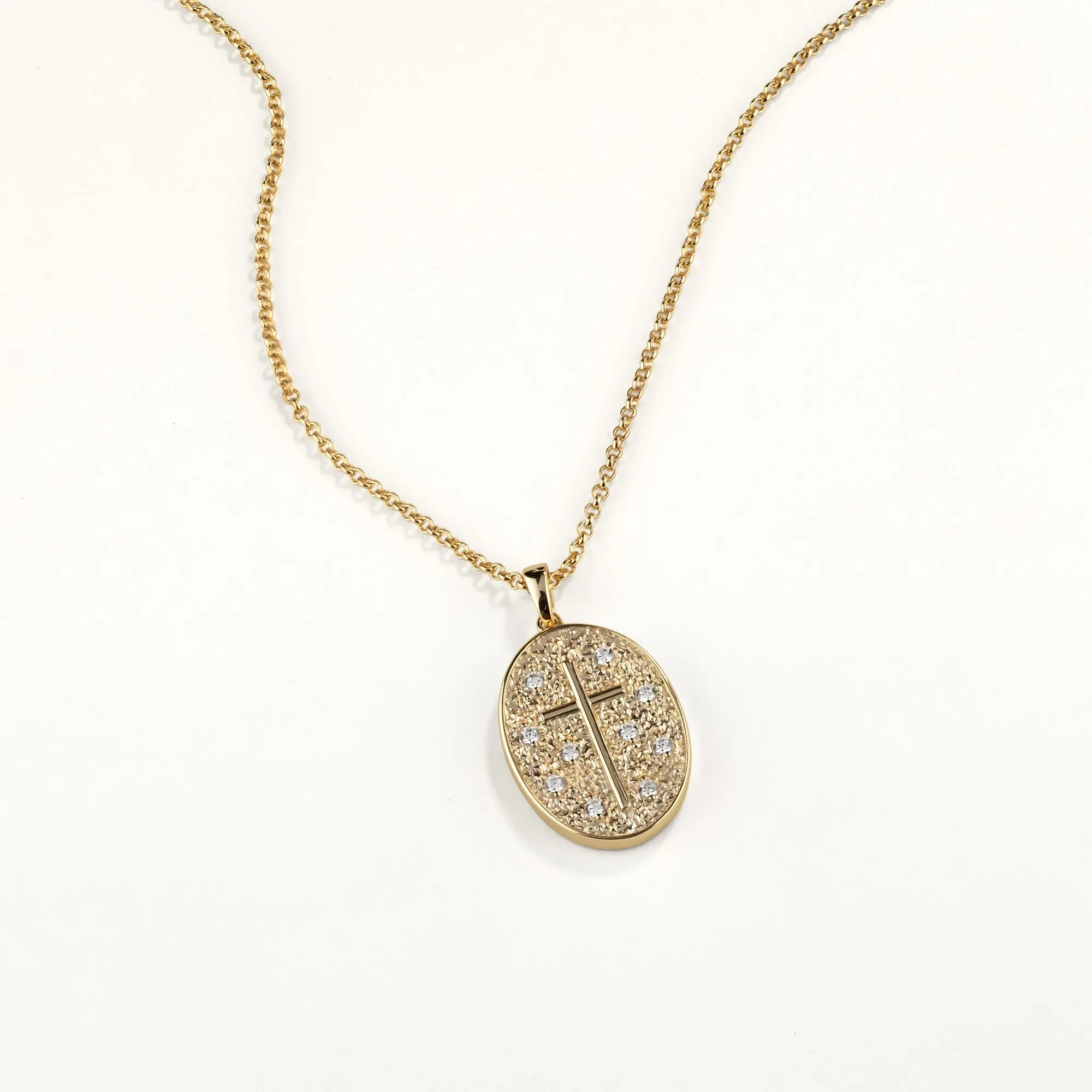 The Iced Cross Token Pendant