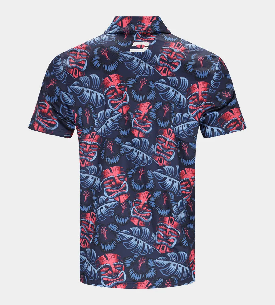 TIKI POLO - NAVY / CORAL