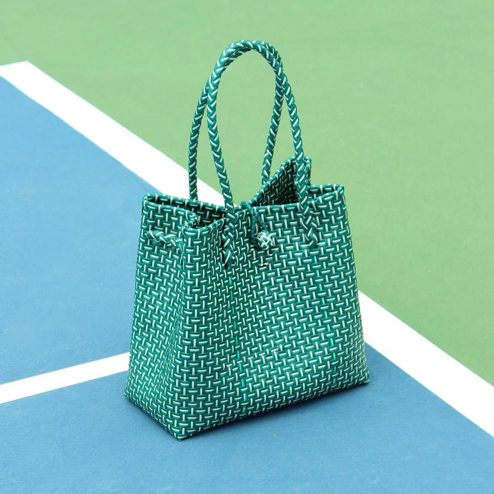 Toko Bazaar Woven Tote Bag - In Green