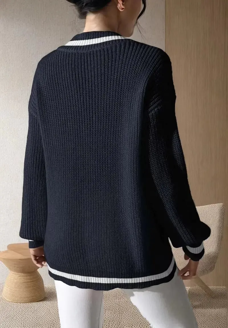 V-Neck Knitted Sweater