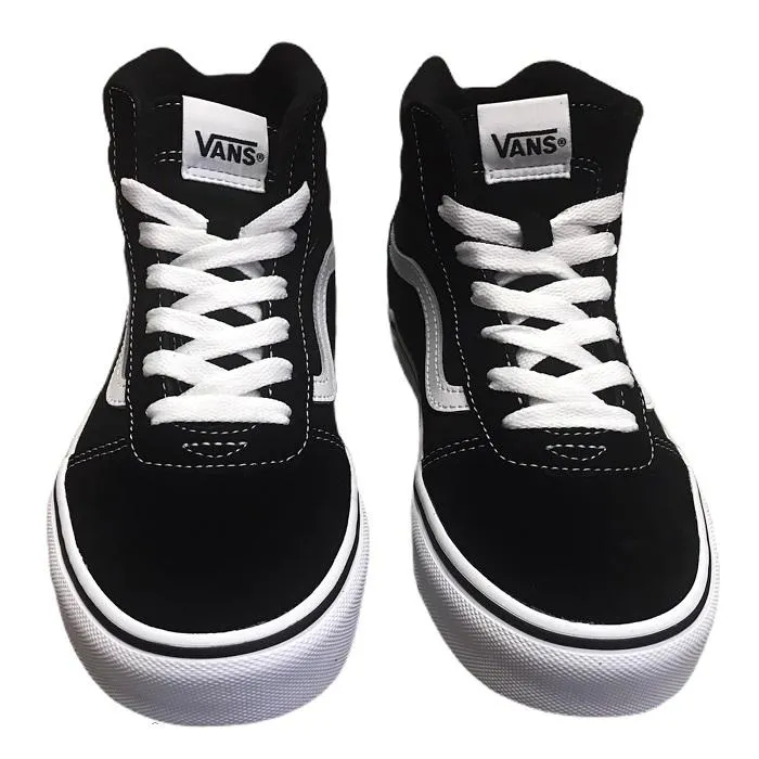 Vans boy's sneakers shoe in suede and canvas Ward HI VN0A38JAIJU1 black-white