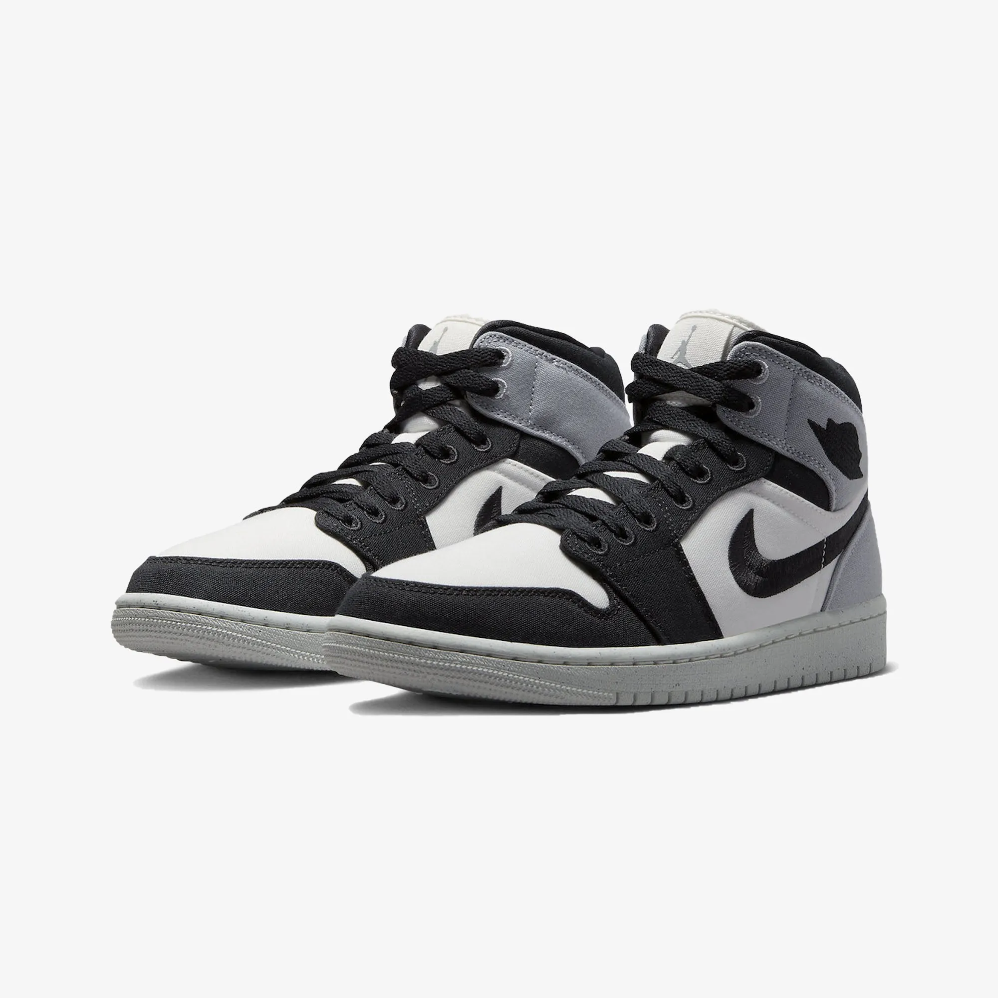 WMN'S AIR JORDAN 1 MID SE 'SAIL/BLACK-LT STEEL GREY'